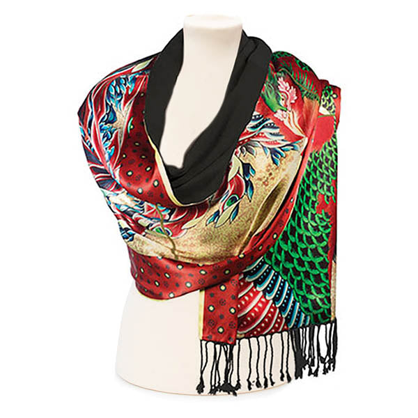 HOKUSAI PHOENIX POSHMINA STOLE