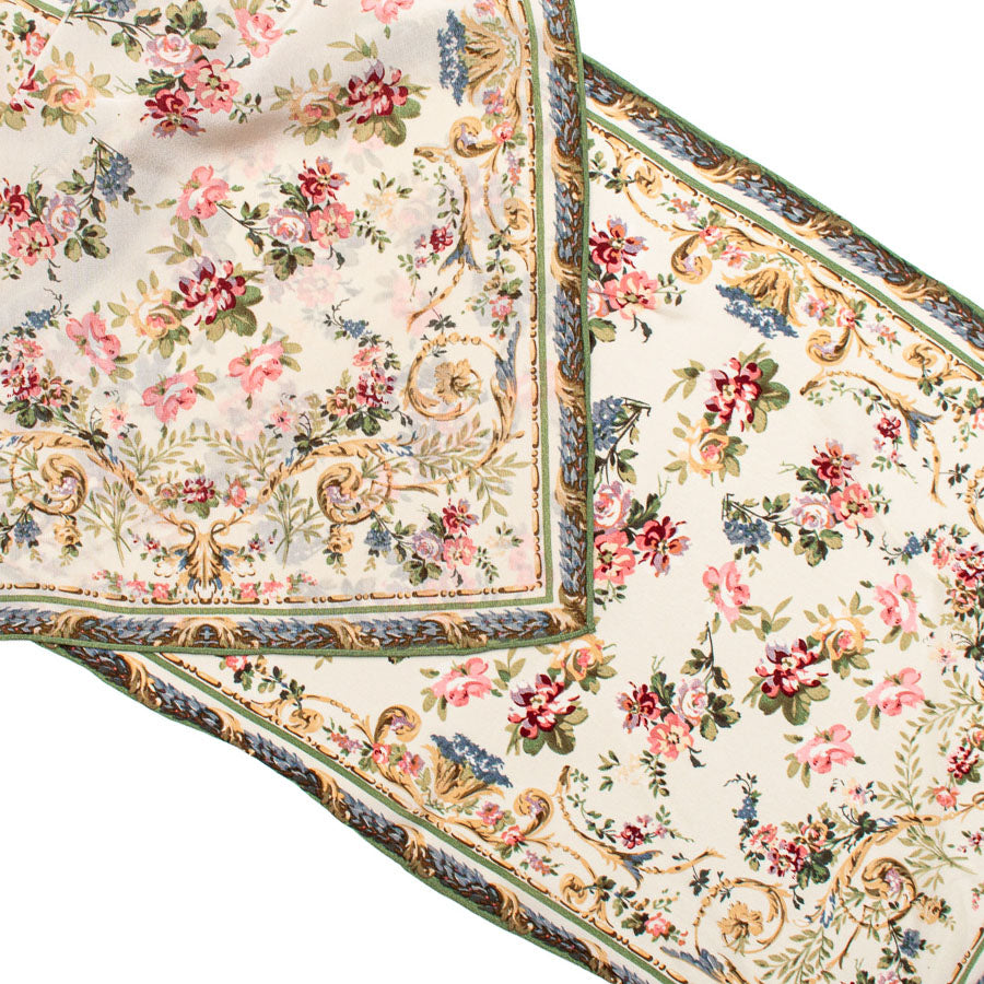 Aubusson Crêpe de Chine Scarf - Detail