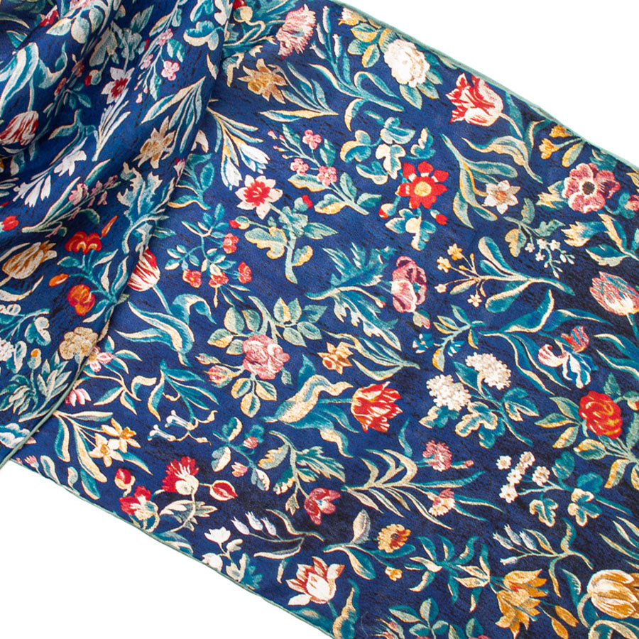 Dutch Tapestry Silk Habotai Scarf - Detail