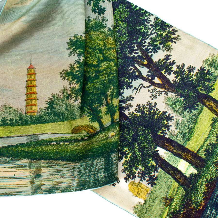 Kew Gardens Silk Habotai Scarf