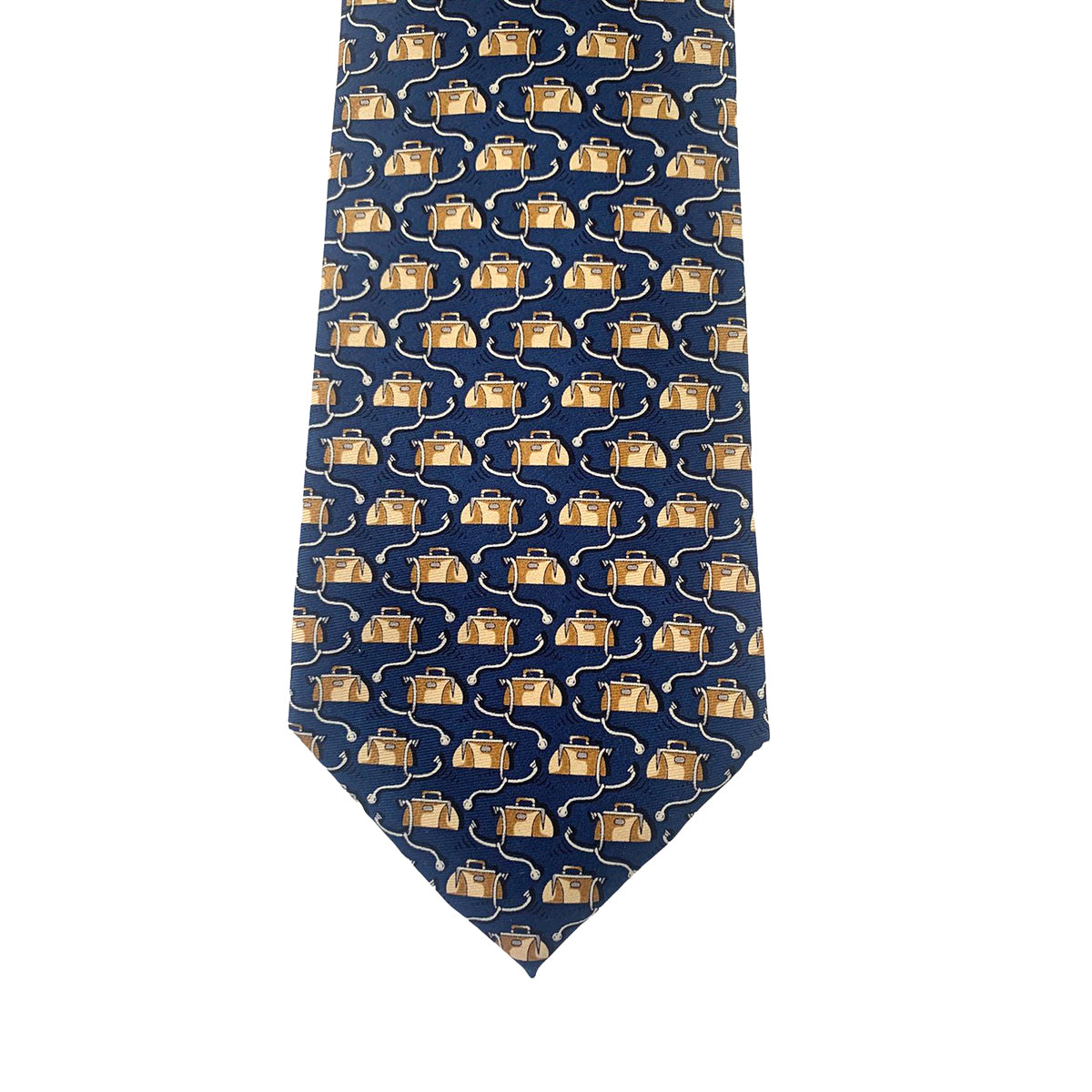 Gladstone Bag & Stethoscope Silk Tie