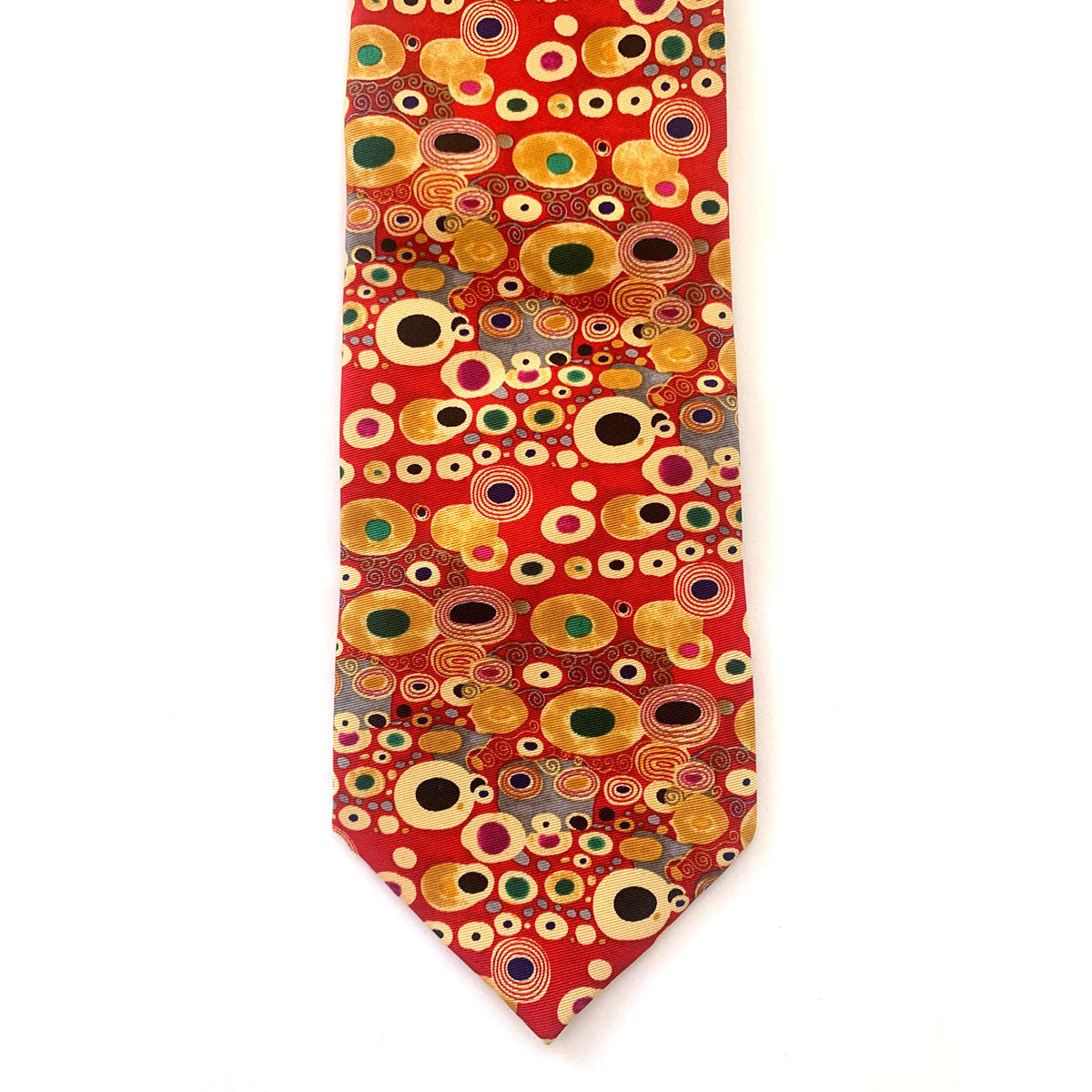Klimt Crimson Silk Tie