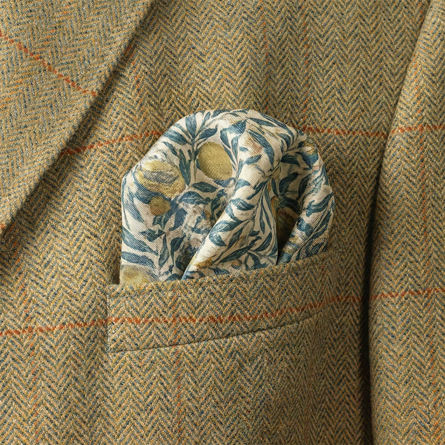 MORRIS CREAM FRUIT POCKET SQUARE