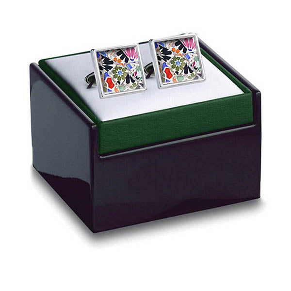 Gaudi Mosaic Cuff Links in box