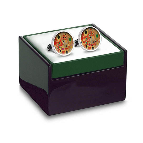 Klimt Red Cuff Links in box