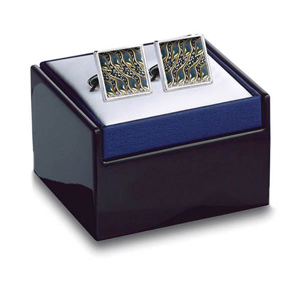 Mackintosh Peacock Eyes Cuff Links in box