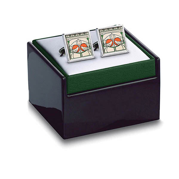 Mackintosh Lady with Doves Cuff Links in box