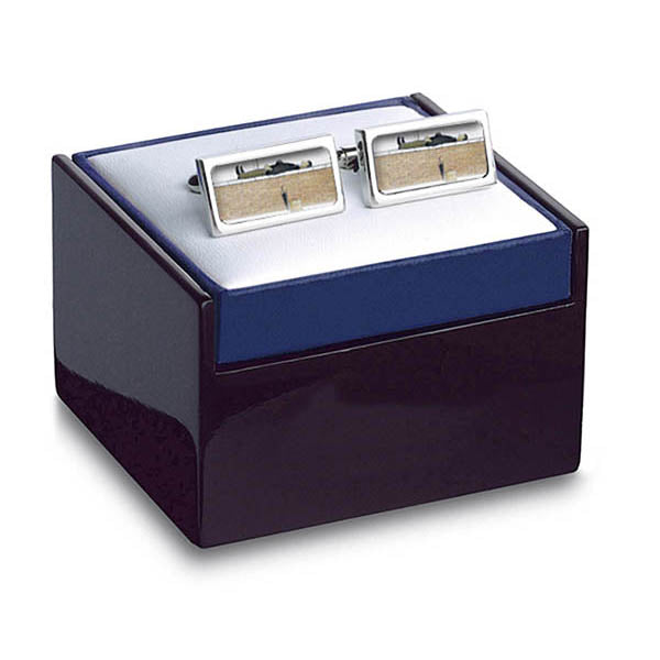 Man Lying on a Wall Cuff Links in box