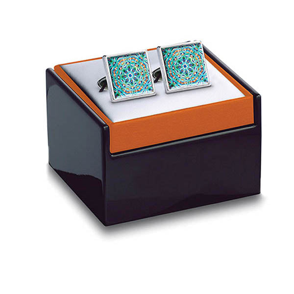 Marrakesh Girih Cuff Links in box