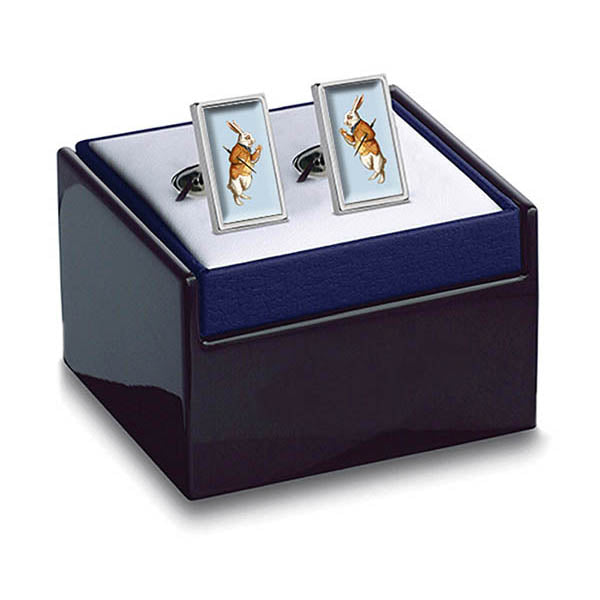 White Rabbit Cuff Links - boxed