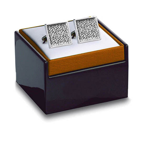 Deco Zig Zag Cuff Links in box