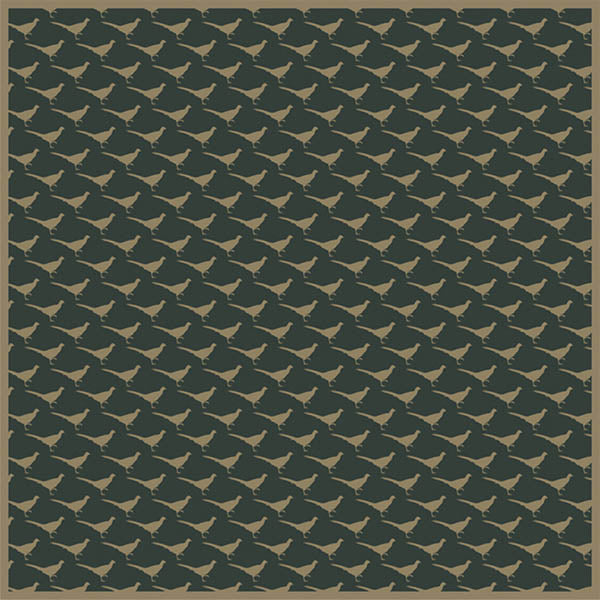 Pheasant Pocket Square - Flat Artwork