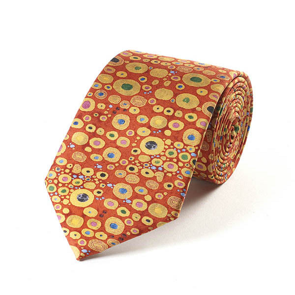 Klimt Red Silk Tie