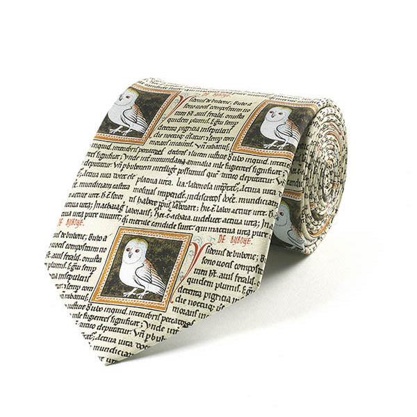 Medieval Owl Silk Tie