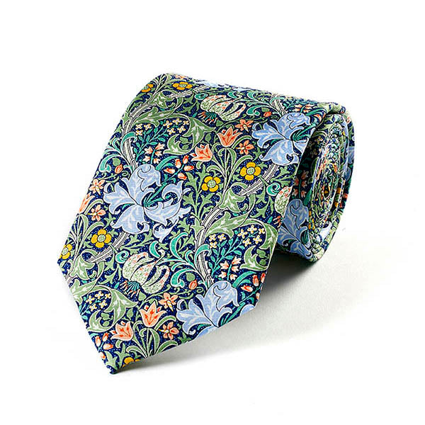 Morris Golden Lily Silk Tie