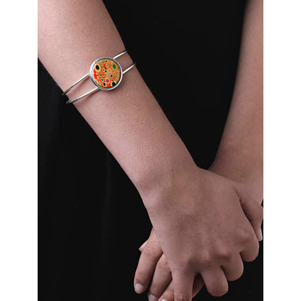 Klimt Red Bangle - worn