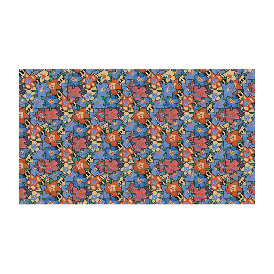Mackintosh Flowers Habotai Silk Wrap flat
