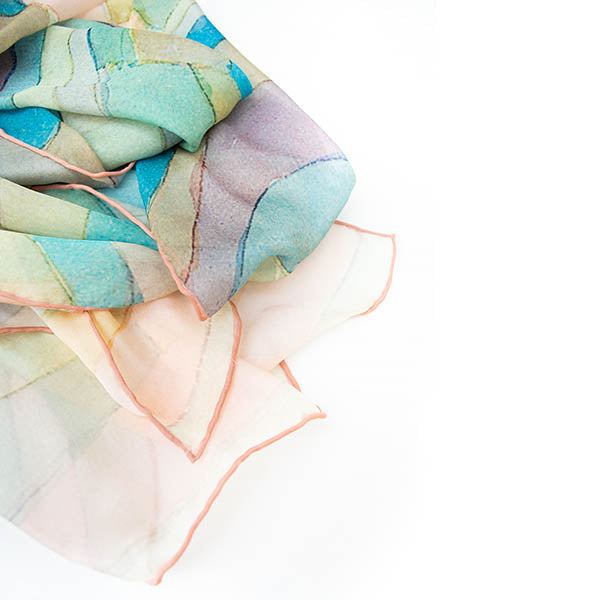 Paul Klee Steep Coast Chiffon Scarf - Detail