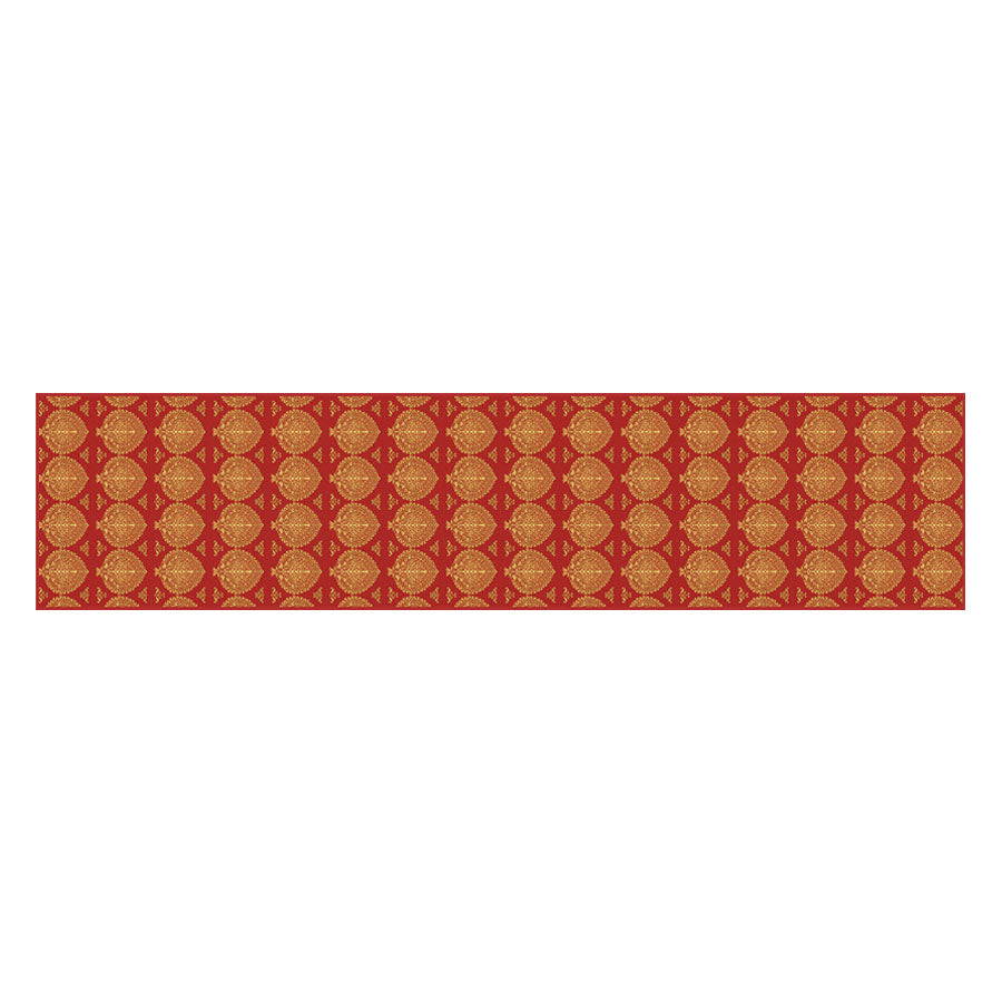 Red & Gold Islamic Crêpe de Chine Scarf Artwork