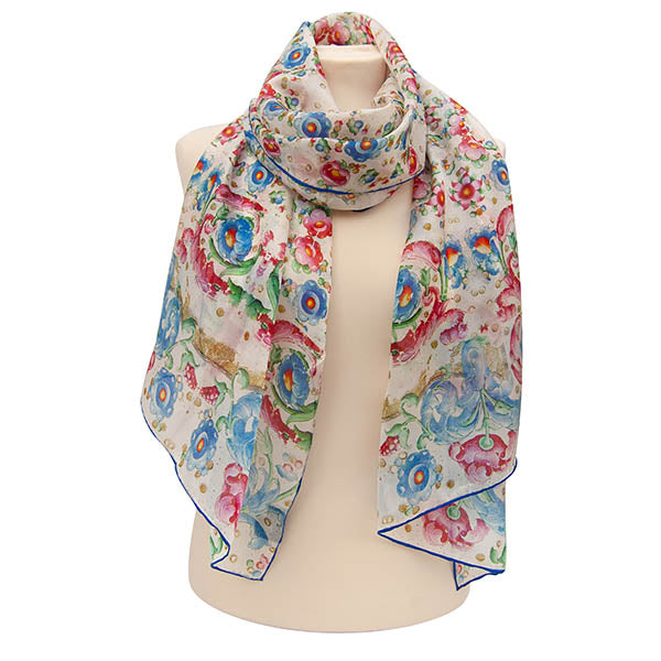 Renaissance Manuscript Habotai Scarf