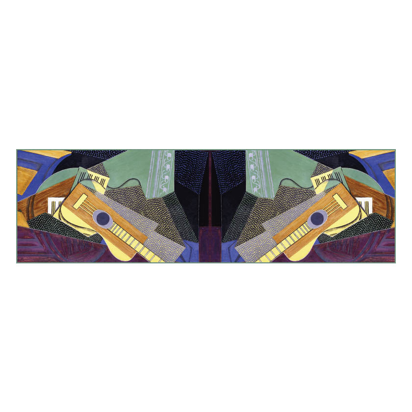 Juan Gris Guitars Habotai Scarf - Flat Artwork