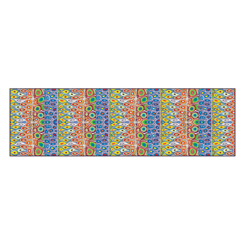 Zebrafish Habotai Scarf - Flat Artwork