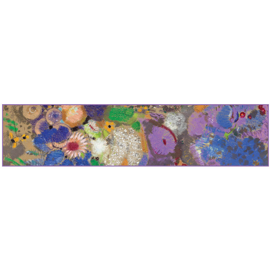 Redon Violet Heymann Silk Habotai Scarf - Flat Artwork