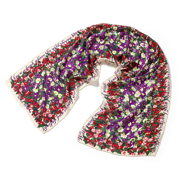 Shakespeare Flowers Crêpe de Chine Scarf
