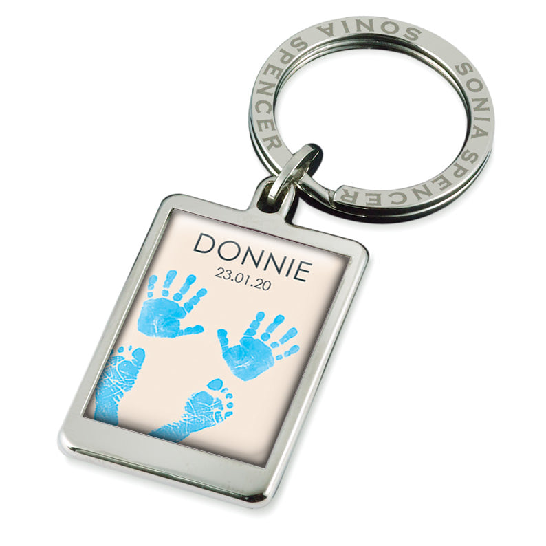 Baby Hands & Feet Keyring - Blue