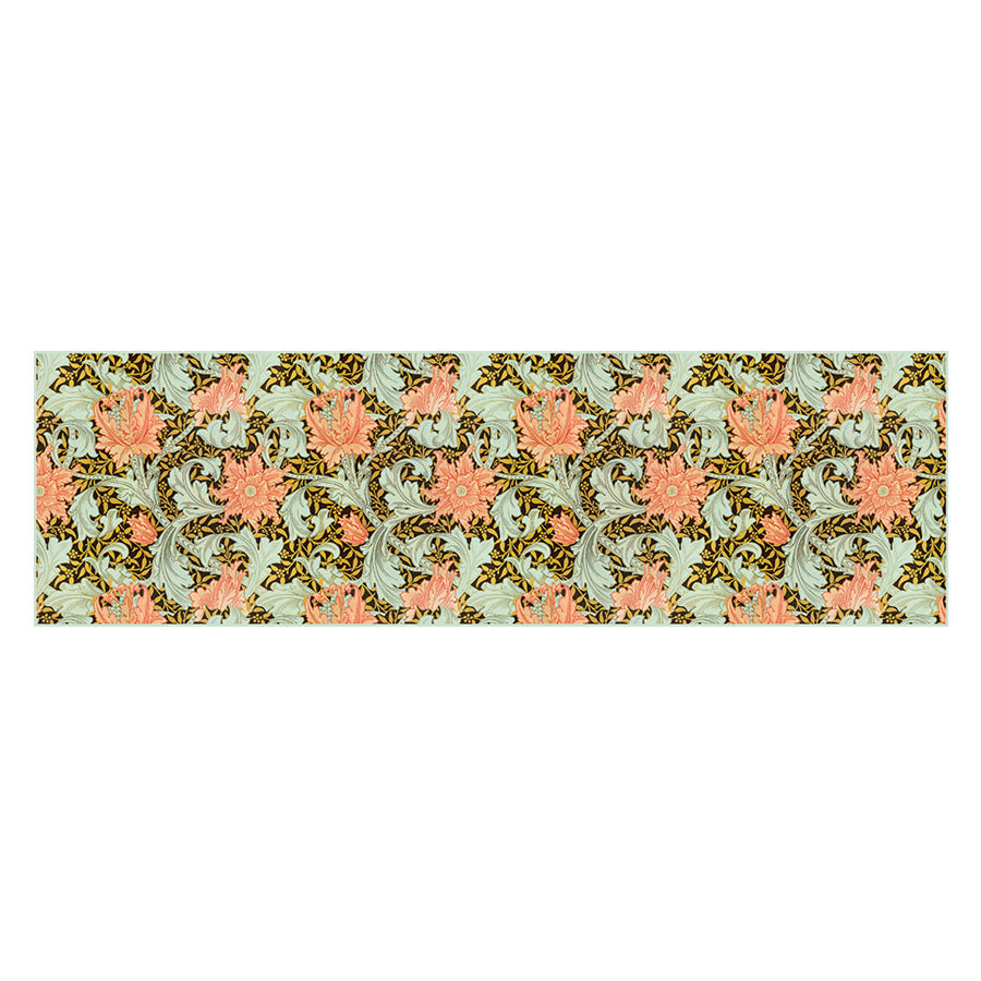 Morris Single Stem Coral Chiffon Scarf -Flat Artwork