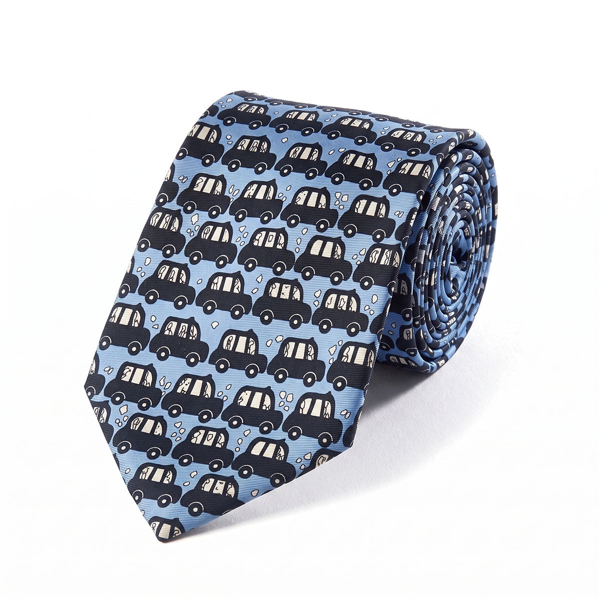 Black Cab Silk Tie - Rolled