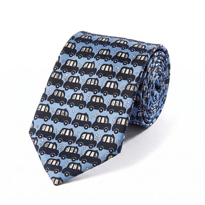 Black Cab Silk Tie - Rolled