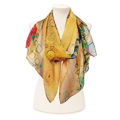 Klimt Kiss Chiffon Scarf