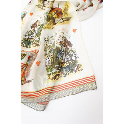 Alice in Wonderland Chiffon Scarf - Detail