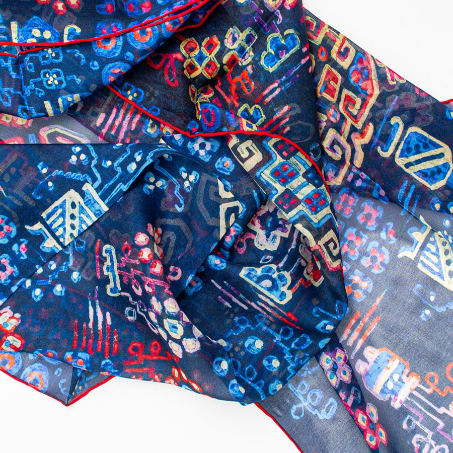 Asia Silk Chiffon Scarf - Detail