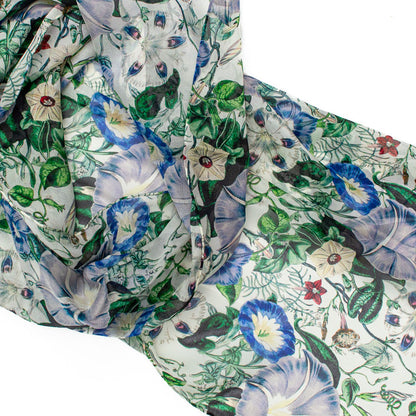 Morning Glory Silk Chiffon Scarf - Detail 1