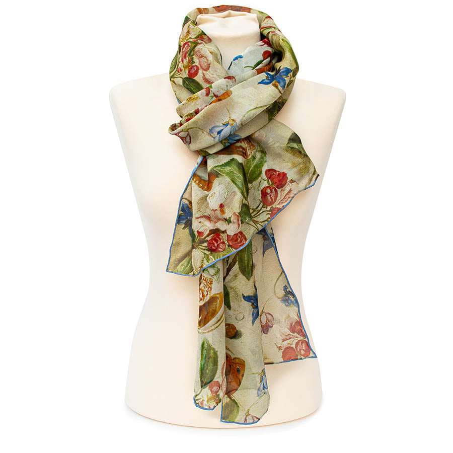 Van Kessel Apple Blossom Chiffon Scarf - Style 02