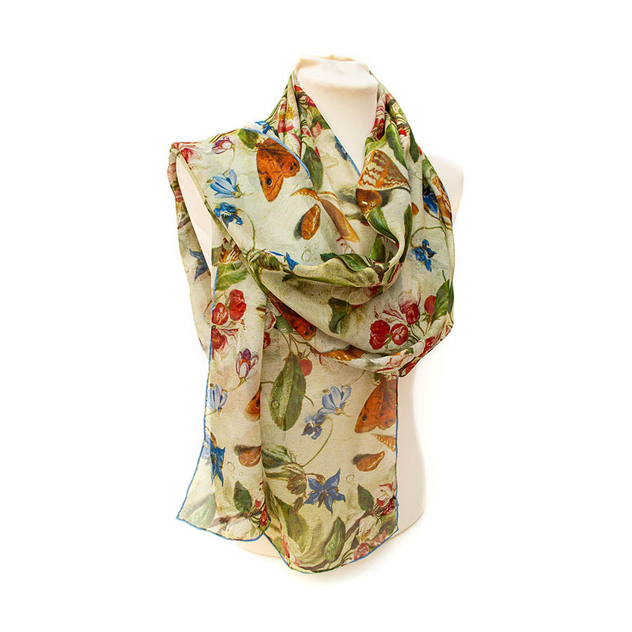 Van Kessel Apple Blossom Chiffon Scarf - Style 03