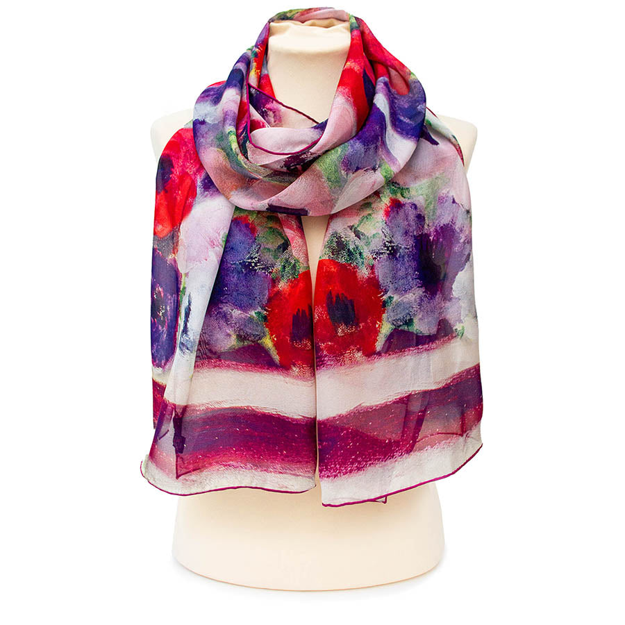 Matisse Anemones Silk Chiffon Scarf - Style 1