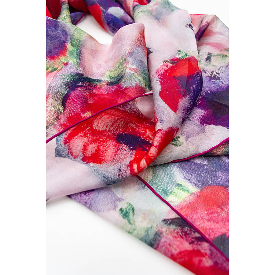 Matisse Anemones Silk Chiffon Scarf - Detail 2