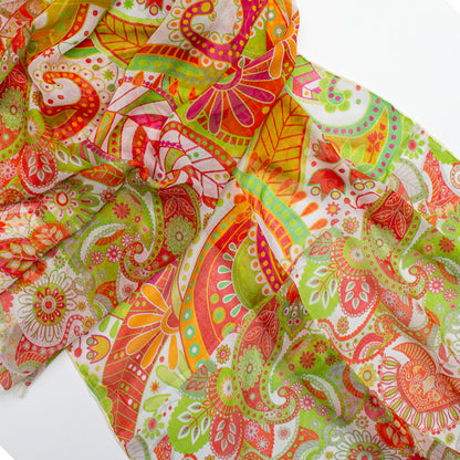 Indian Bright Silk Modal Scarf - Detail