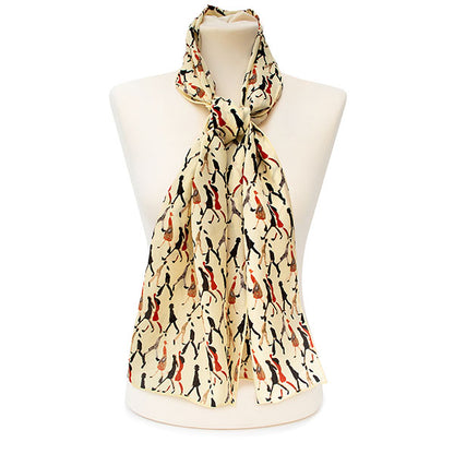 Going to Work Cream Crêpe de Chine Scarf