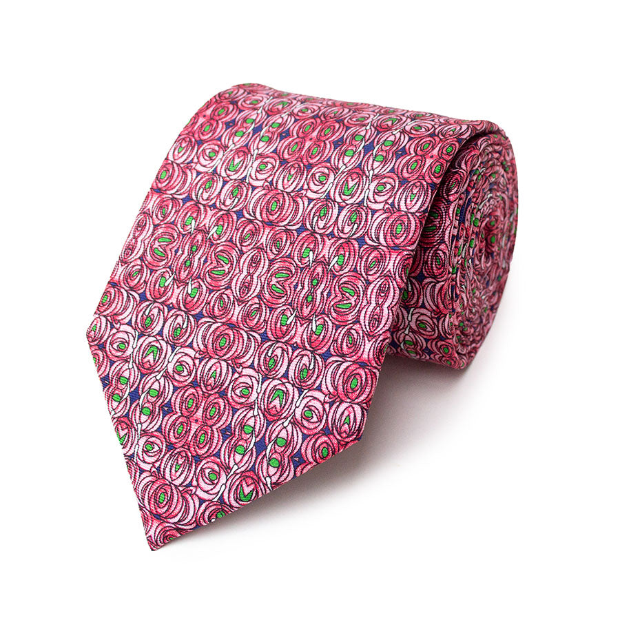Mackintosh Rose & Teardrop Silk Tie