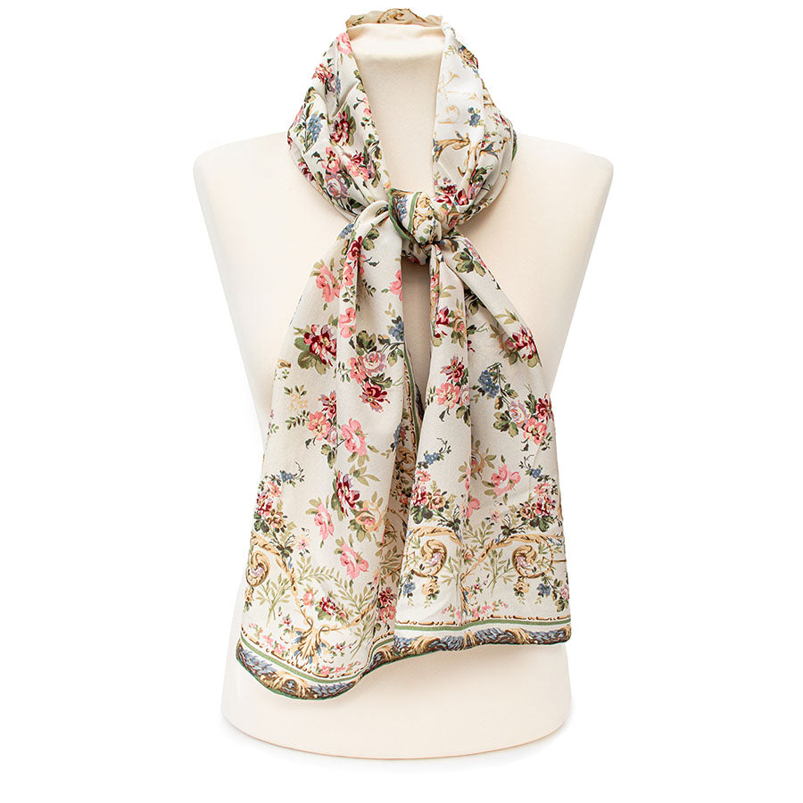 Aubusson Crêpe de Chine Scarf - Style 1
