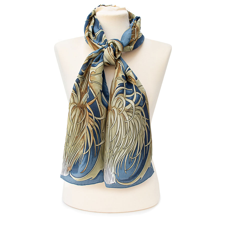 Thistle Crêpe de Chine Scarf