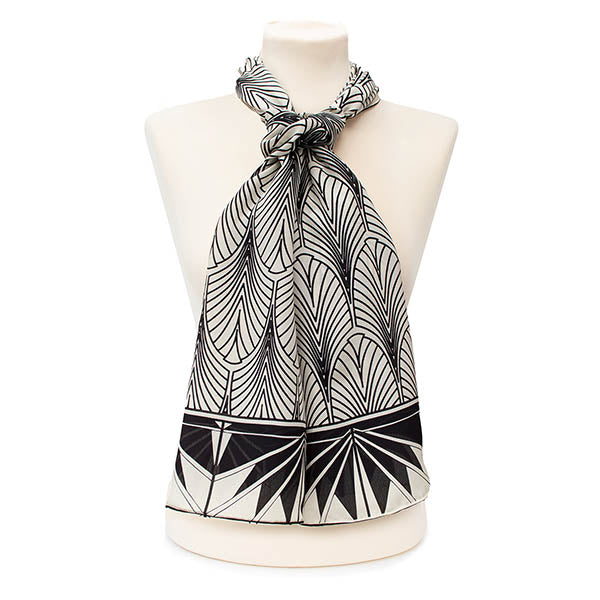 Deco New York Crêpe de Chine Scarf -Style 1