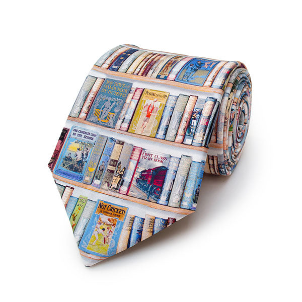 Bookshelf Silk Tie