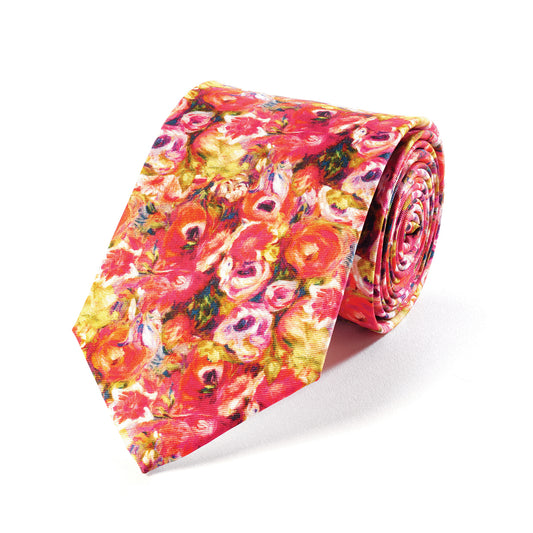 Renoir Anemones Silk Tie