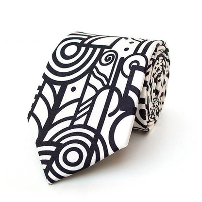 Deco Scroll Silk Tie