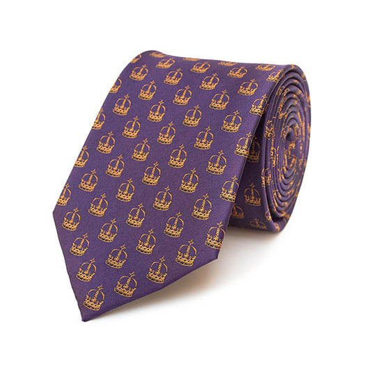 Crown Purple Silk Tie